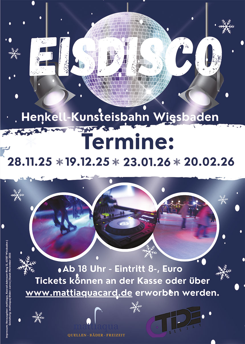 Plakat - Eisdisco, Bilder von der Eisbahn