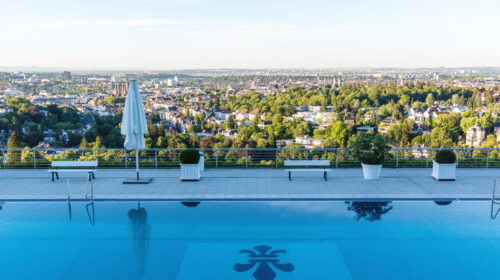 Blick auf Wiesbaden aus Opelbad